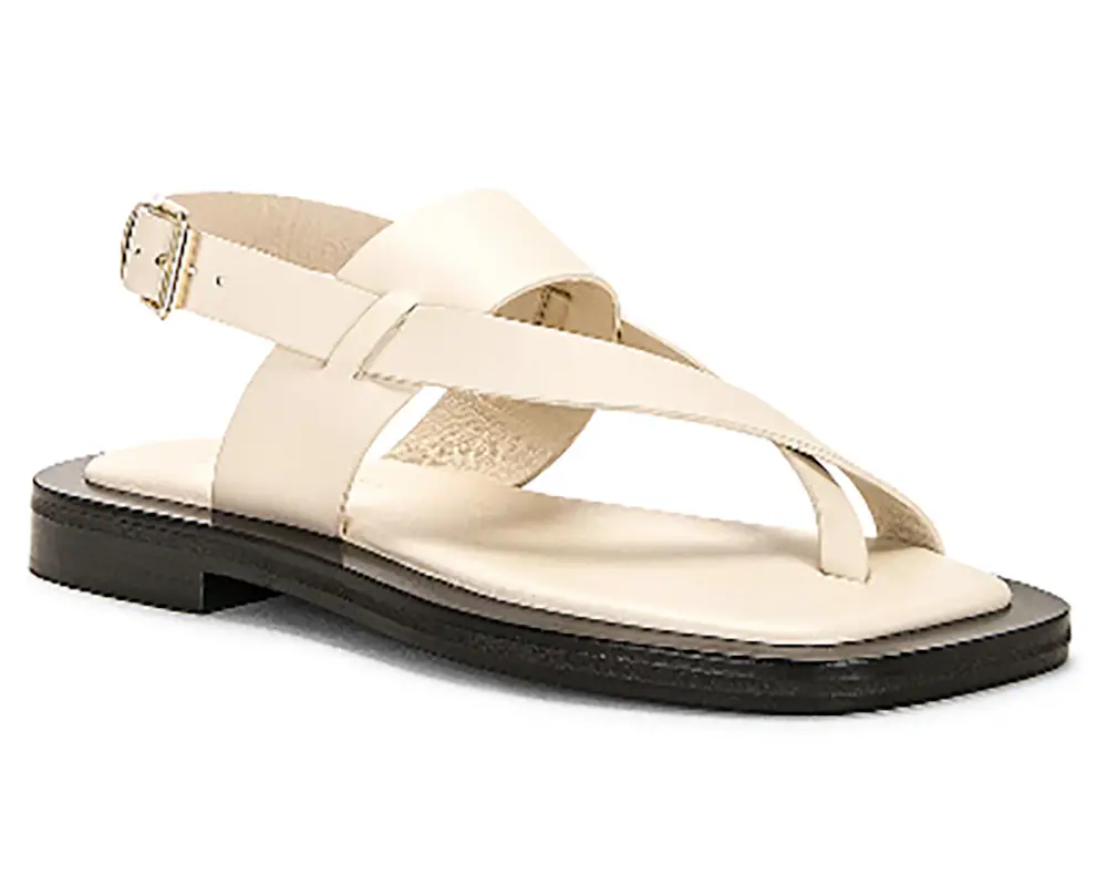 white flat sandals comfortable