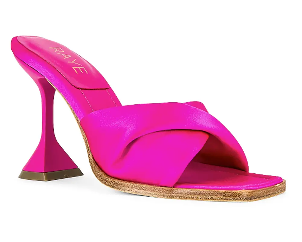 womens fashion shoes pink satin mules