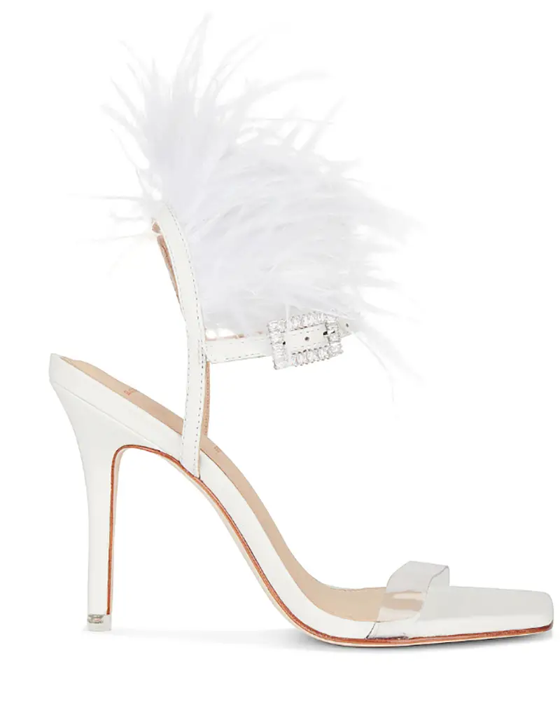 best wedding shoes bride heel white sandals 