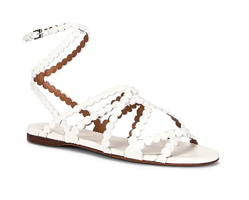 white flat sandals designer womens fashion