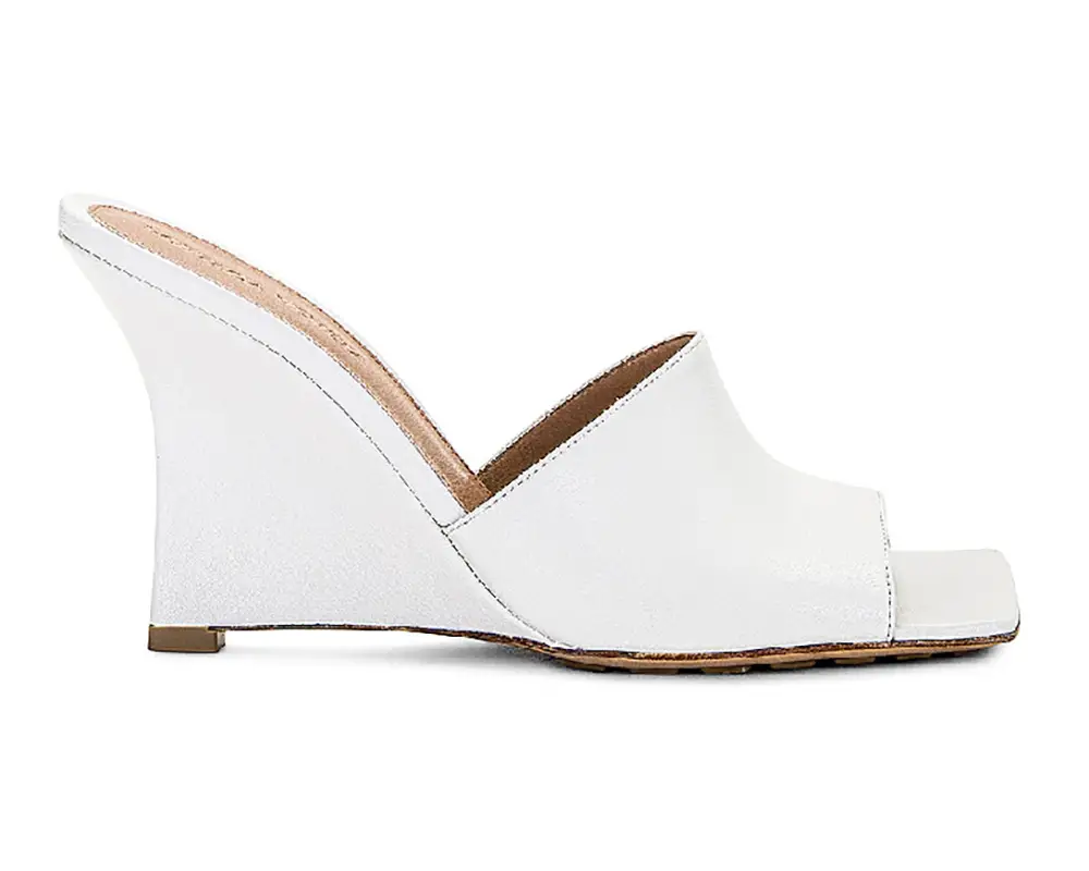 white leather mules wedge heel designer fashion