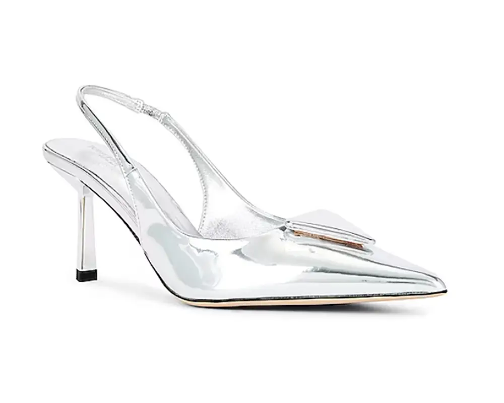 slingback pumps silver heels prada dupe