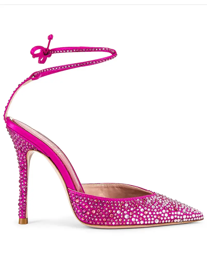 barbie pink high heels crystal pumps